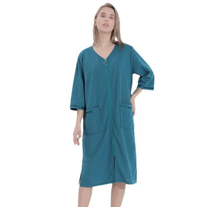 Plus Size 3XL Spring Summer Waffle Kimono Bathrobe Gown Couple Robe Nightgown Women Sleepwear Loose Casual Home Wear Loungewear