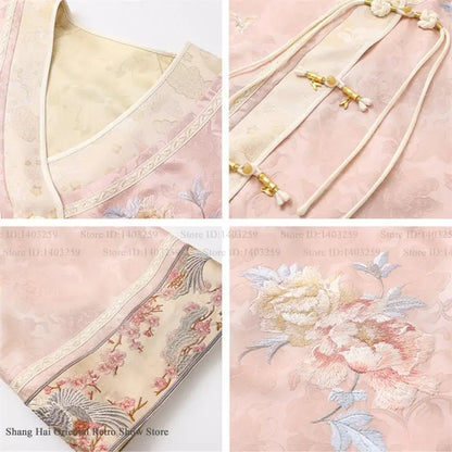 Chinese Style Tang Clothes Jacquard Embroidery Hanfu Cardigan Coat Retro V-Neck Qipao Top Jacket Spring Summer Women's Outwear