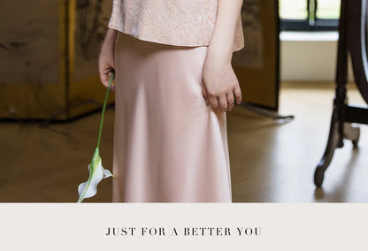 New Chinese Style Women Costume Vest Qipao Set Retro Jacquard Embroidery Tang Costume Silky Satin Waistcoat Dress Evening Dress