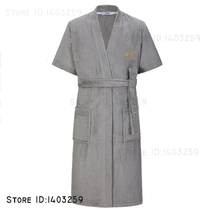 Plus Size 3XL Flannel Robe Kimono Bathrobe Gown Winter New Couple Sleepwear Home Clothes Loose Coral Fleece Nightwear Loungewear
