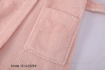 Plus Size 3XL Flannel Robe Kimono Bathrobe Gown Winter New Couple Sleepwear Home Clothes Loose Coral Fleece Nightwear Loungewear