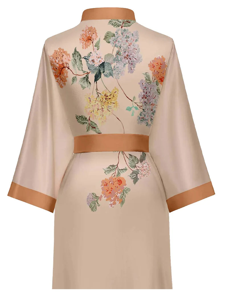 Oversize Long Robe Spring Summer Women Sleepwear Kimono Bathrobe Gown Sexy Satin Nightwear Nightgown Loose Home Dress Loungewear