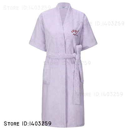Plus Size 3XL Flannel Robe Kimono Bathrobe Gown Winter New Couple Sleepwear Home Clothes Loose Coral Fleece Nightwear Loungewear