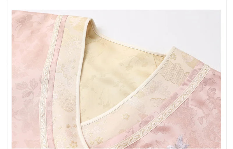 Chinese Style Tang Clothes Jacquard Embroidery Hanfu Cardigan Coat Retro V-Neck Qipao Top Jacket Spring Summer Women's Outwear